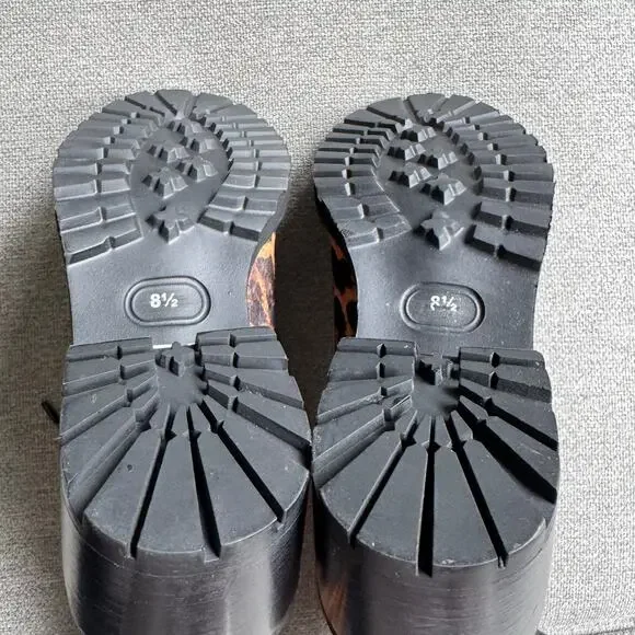 Seychelles Irresistible Leopard Pony Hair Leather Mid-Calf Lace-Up Boots Sz 8.5 - Picture 11 of 12